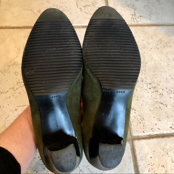 Vintage Green Suede Pumps Heels 6.5 - Picture 5 of 5